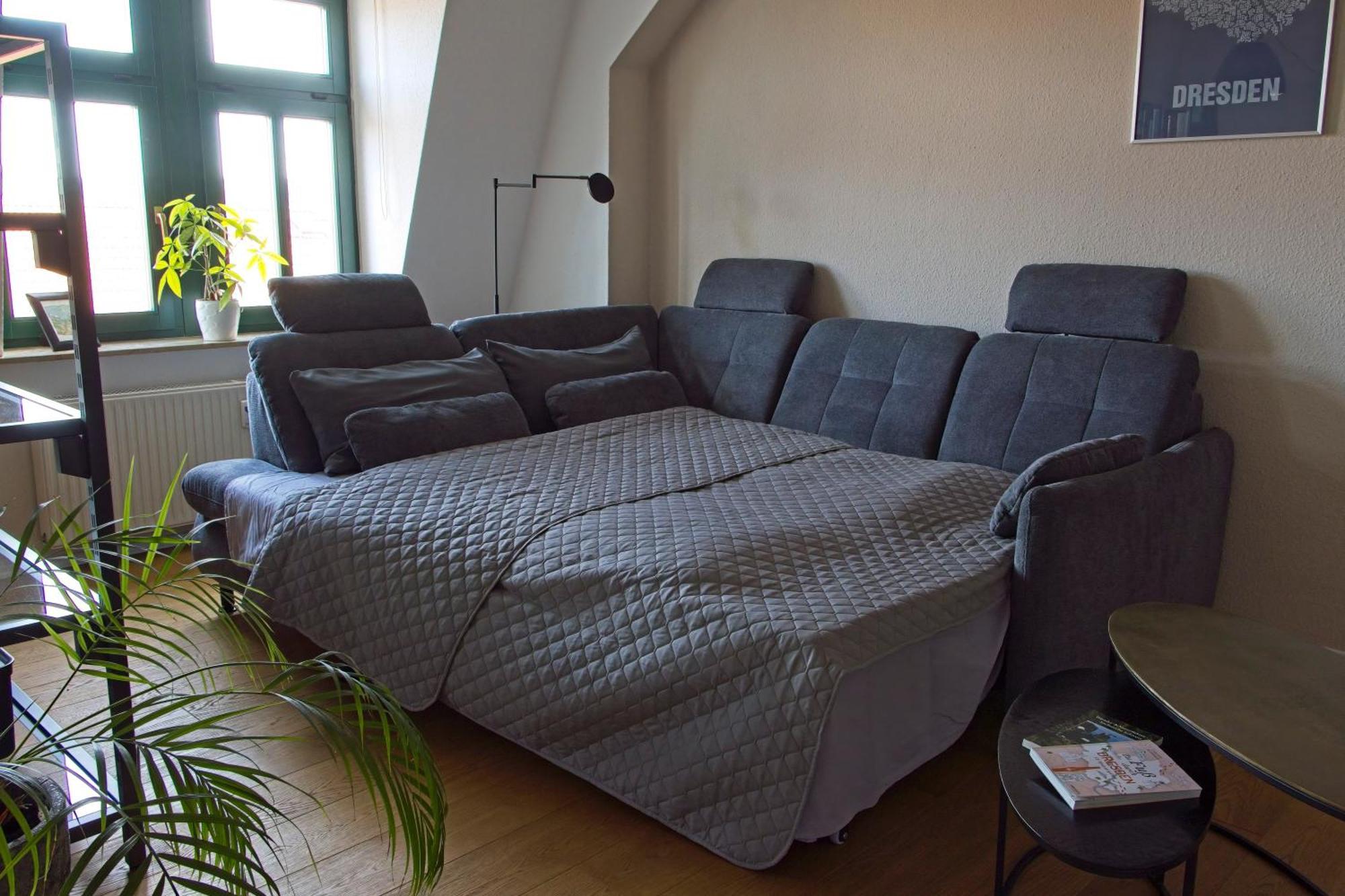 Neustadt-Aussicht - Grosse Wohnung Mit Balkon Drezda Kültér fotó